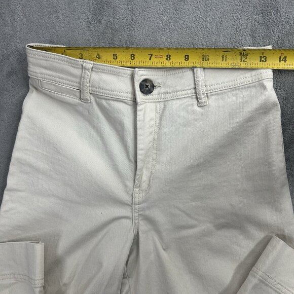 H&M Wide Leg Pants Womens 6 Beige High Rise Office Pleated Trousers Classic 25” - Picture 6 of 13